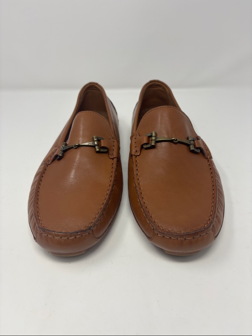 Cole Haan | 10.5 M Men's Brown Leather Slip-On Driving Loafers - Picture 3 of 8